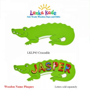 LANKA KADE GREEN CROCODILE PLAQUE (MAX 7 LETTERS)