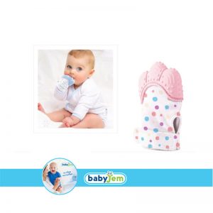 BABYJEM 526  TEETHER GLOVE PINK