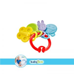 BABYJEM 644 RATTLE TEETHER RED