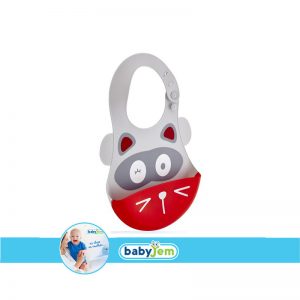 BABYJEM 626 SILICONE  BIB GREY