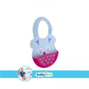 BABYJEM 626 SILICONE  BIB BLUE