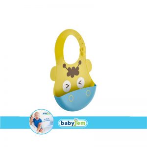 BABYJEM 626 SILICONE  BIB YELLOW