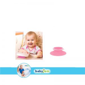 BABYJEM 528 NON SLIP VACUUM PLATE BASE PINK