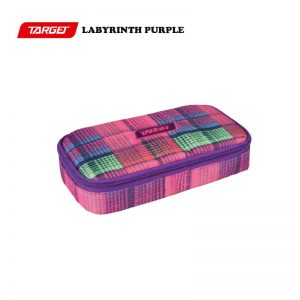 TARGET PENCIL CASE COMPACT COLLEGE LABYRINTH PURPLE