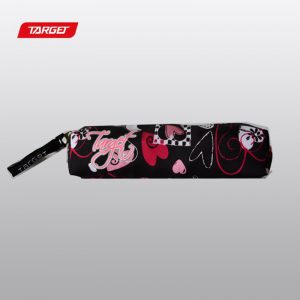 TARGET MINI PENCIL CASE ALL OVER BLACK PINK