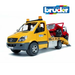 BRUDER MB SPRINTER TRANSPORTER WITH CROSS COUNTRY