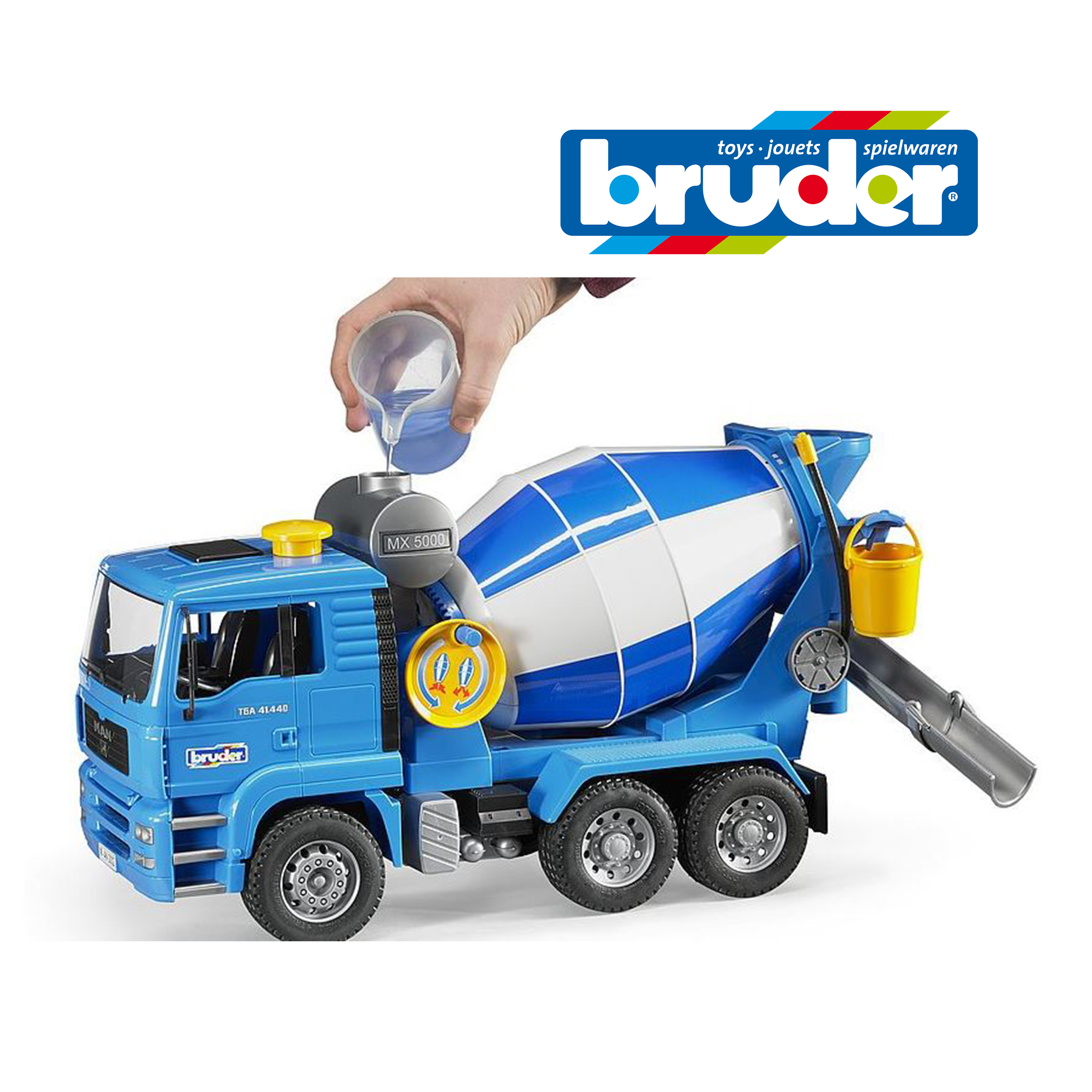 BRUDER MAN TGA CEMENT MIXER TOYBEEZ bruder-man-tga-cement-mixer-toybeez