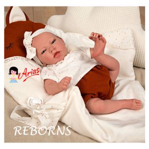 ARIAS REBORN 40 CM LUNA BEIGE W/BLANKET
