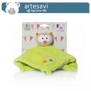 ARTE SAVI - BABY OWL 26CM BLANKET GREEN