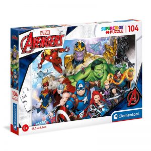 CLEMENTONI PUZZLE - 104 PIECES - SUPERCOLOR: AVENGERS