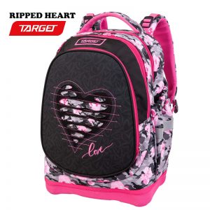 TARGET - BACKPACK SUPERLIGHT 2 FACE PETIT RIPPED HEART 27147