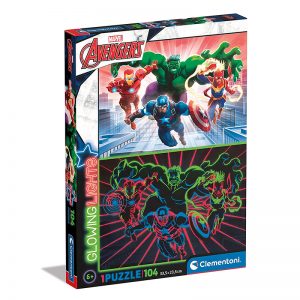 CLEMENTONI PUZZLE BY 104 PIECES GLOW IN THE DARK AVENGERS