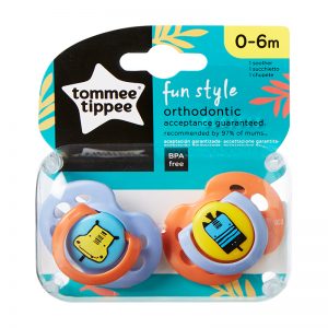 TOMMEE TIPPEE FUNSTYLE SOOTHER 0-6M X2