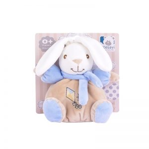 ARTE SAVI - BABY RABBIT RATTLE 15CM BLUE