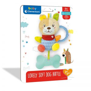 CLEMENTONI BABY LOVELY SOFT DOG RATTLE