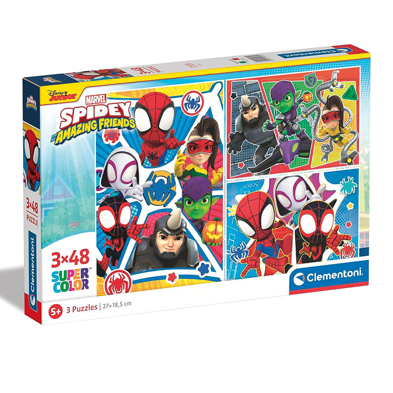 CLEMENTONI PUZZLE BY 3X48 PIECES MARVEL SPIDEY AND FRIENDS – TOYBEEZ