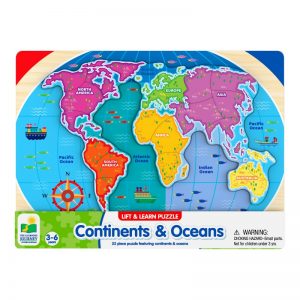 THE LEARNING JOURNEY LIFT & LEARN PUZZLE CONTINENTS & OCEANS
