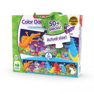 THE LEARNING JOURNEY LONG & TALL PUZZLE - COLOR DANCING DINOS