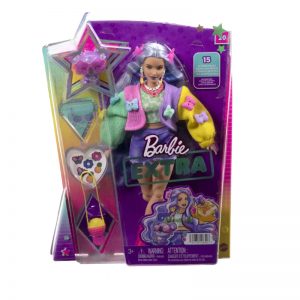 BARBIE EXTRA DOLL WITH PET & KOALA WAVY LAVENDER  HKP95