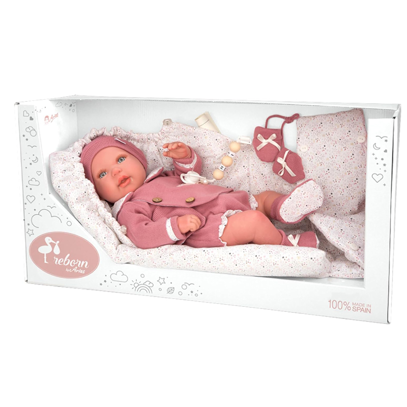 ARIAS REBORN DOLL 45 CM MIA W/SLEEPING BAG