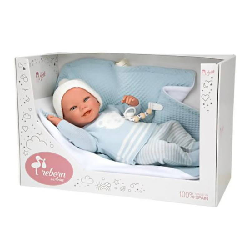 ARIAS REBORN DOLL 40 CM PAULO W/BLANKET