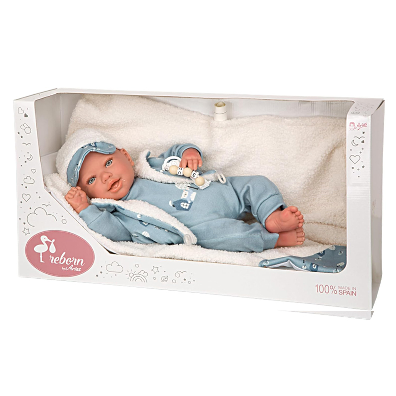 ARIAS REBORN DOLL 45 CM BRUNO W/BLANKET