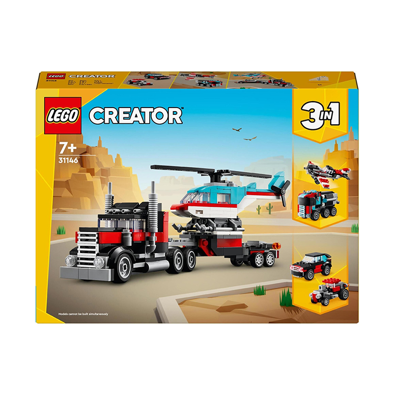 LEGO CREATOR FLATBED TRUCK WITH HELICOPTER
