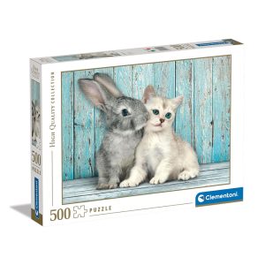 CLEMENTONI PUZZLE BEST FRIENDS CAT & BUNNY BY 500 PIECES