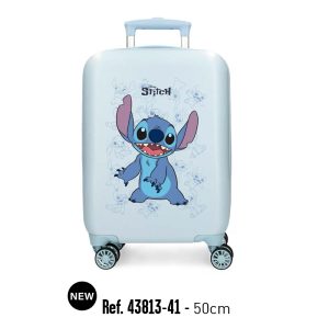JOUMMA LUGGAGE ABS TROLLEY 50CM 4W DISNEY HAPPY STITCH BLUE