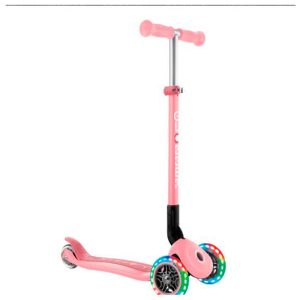 GLOBBER PRIMO FOLDABLE LIGHTS SCOOTER - PASTEL PINK