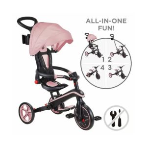 GLOBBER EXPLORER TRIKE FOLDABLE 4 IN 1 - PASTEL PINK