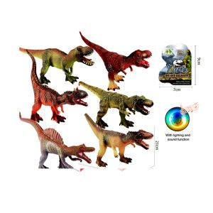 DINOSAURS 21CM 6 ASS WITH LIGHT & SOUND