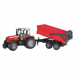 BRUDER MASSEY FERGUSON 7480 WITH TIPPING TRAILER