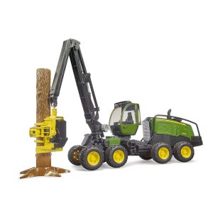 BRUDER JOHN DEERE 1270G HARVESTER WITH ONE TREE TRUNK