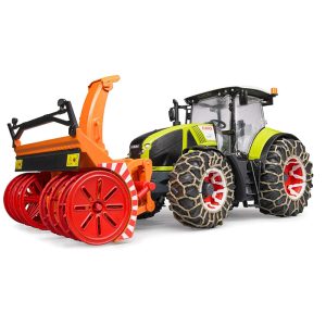 BRUDER CLAAS AXION 950 WITH SNOW CHAINS & SNOW BLOWER