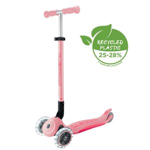 GLOBBER PRIMO FOLDABLE PLUS LIGHTS SCOOTER  - PASTEL PINK/FUCHSIA