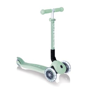 GLOBBER JUNIOR FOLDABLE LIGHTS ECO SCOOTER - PISTACHIO