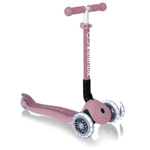 GLOBBER JUNIOR FOLDABLE LIGHTS ECO SCOOTER - BERRY
