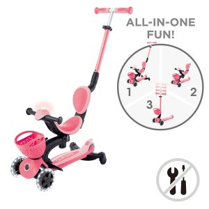 GLOBBER GO UP BABY LIGHTS 360 - DEEP PASTEL PINK