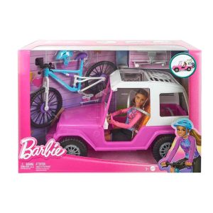 BARBIE DOLL WITH VEHICLE AND BIKE HKB06