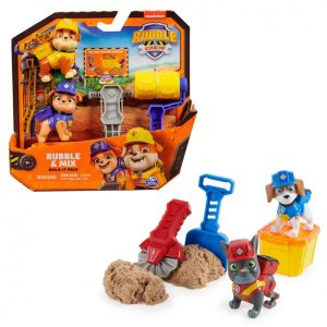 SPIN MASTER PAW PATROL RUBBLE & CREW ACTION FIGURE SET WITH 2 DOG FIGURES