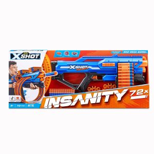 X-SHOT INSANITY MEGA BARREL INCLUDES 72 DARTS