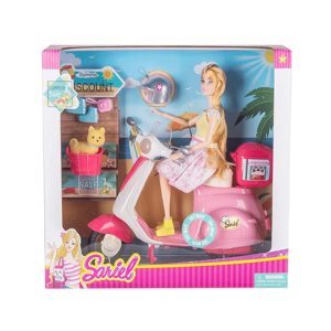 DOLL & SCOOTER PLAY SET W/LIGHT&MUSIC