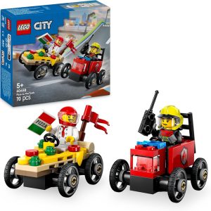 LEGO CITY PIZZA VS FIRE TRUCK RACE CAR SET