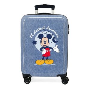 JOUMMA TROLLEY SUITCASE ABS 55CM.4R. MICKEY CELESTIAL DREAMER DENIM