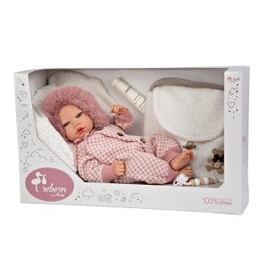 ARIAS REBORN ARIAS 40 CM MANUELA PINK C/BOLSO Y COJIN