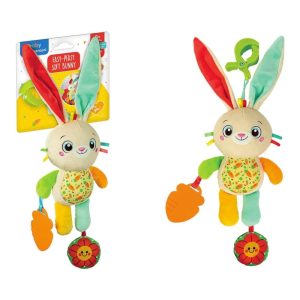 CLEMENTONI BABY PLUSH BUNNY WALKER WITH CLIP