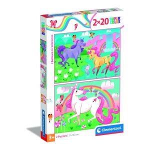 CLEMENTONI PUZZLE 2 BY 20 PIECES SHINING UNICORNS