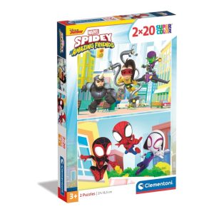 CLEMENTONI PUZZLE 2 BY 20 PIECES MARVEL SPIDEY & HIS AMAZING FRIENDS