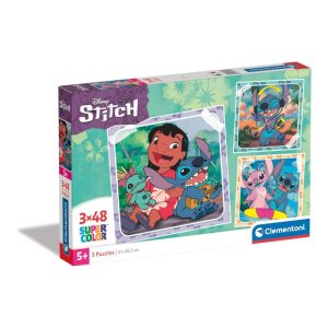 CLEMENTONI PUZZLE 3 BY 48 PIECES DISNEY STITCH